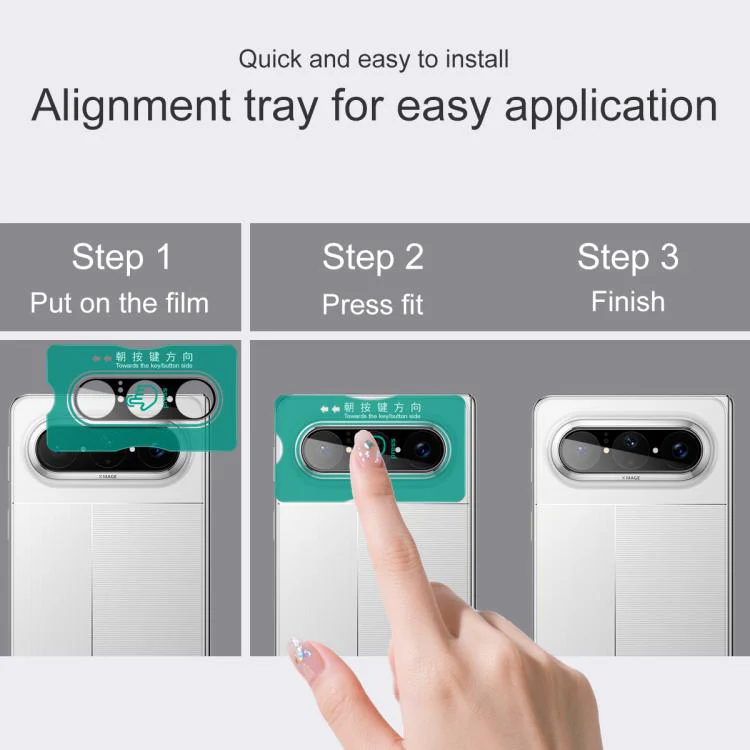 For Huawei Pura X Max IMAK Black Version HD Glass Rear Camera Lens Film, Self-positioning Version - Image 5