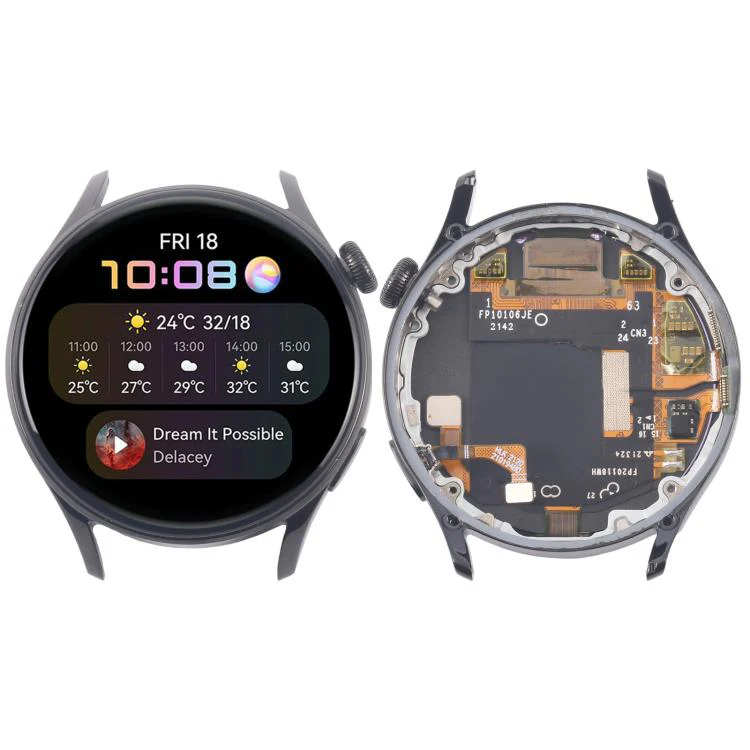 For Huawei Watch 3 GLL-AL00 LCD Screen Digitizer Full Assembly with Frame (Black)