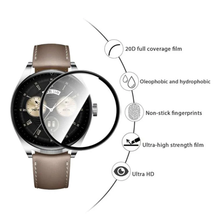 For Huawei Watch Buds 2 3pcs PMMA Composite Material Heat-Bendable HD Screen Protector - Image 2