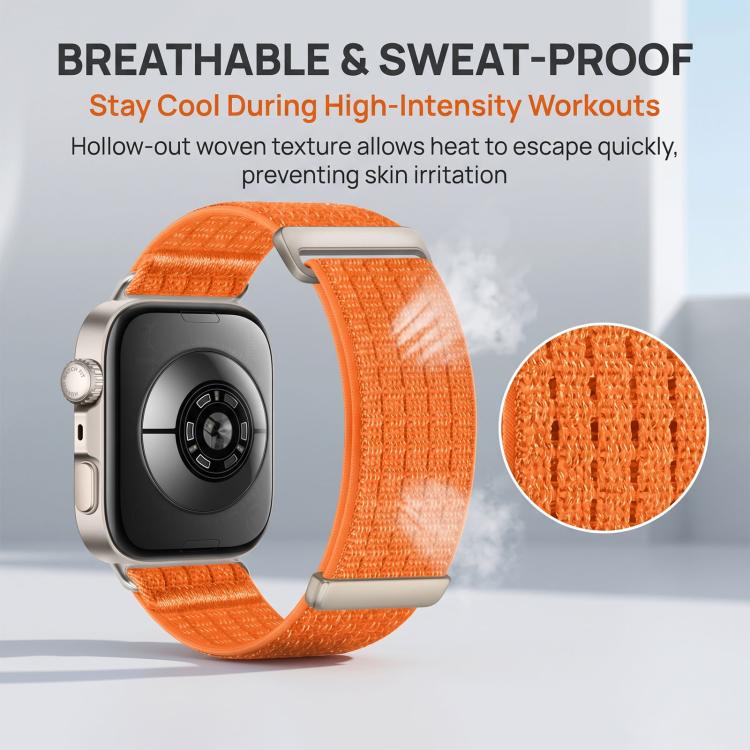 For Huawei Watch Fit 5 / Fit 5 Pro / Fit 4 Two Section Nylon Woven Breathable Hook And Loop Fastener Watch Band(Island Blue) - Image 3