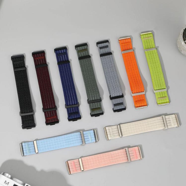For Huawei Watch Fit 5 / Fit 5 Pro / Fit 4 Two Section Nylon Woven Breathable Hook And Loop Fastener Watch Band(Orange) - Image 7