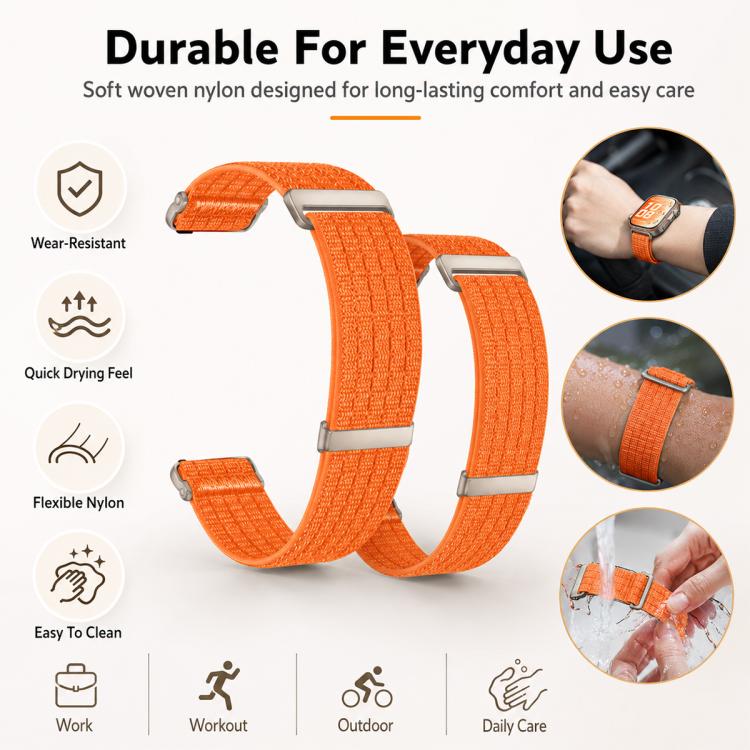 For Huawei Watch Fit 5 / Fit 5 Pro / Fit 4 xDfind Two Section Nylon Breathable Hook And Loop Fastener Watch Band(Light Grey) - Image 7