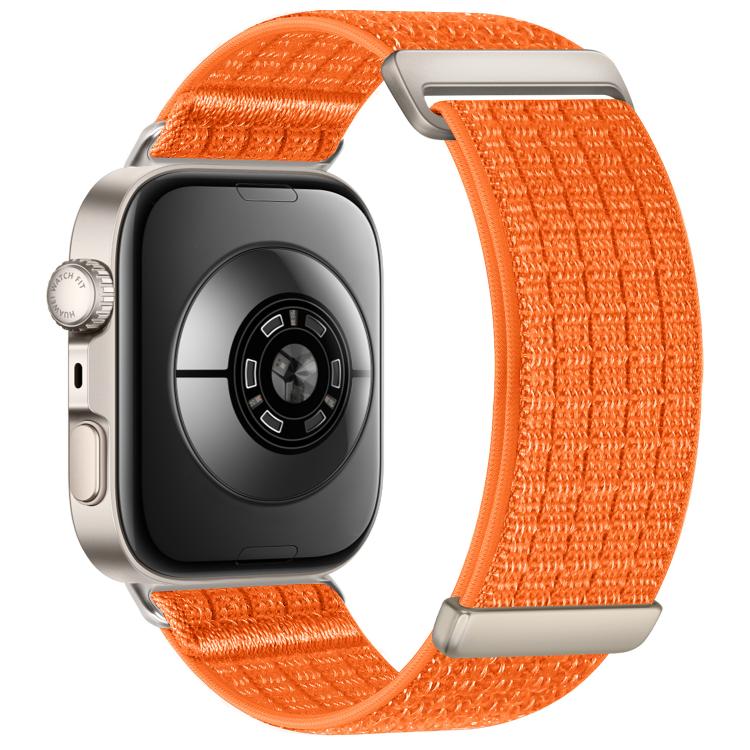 For Huawei Watch Fit 5 / Fit 5 Pro / Fit 4 xDfind Two Section Nylon Breathable Hook And Loop Fastener Watch Band(Orange)