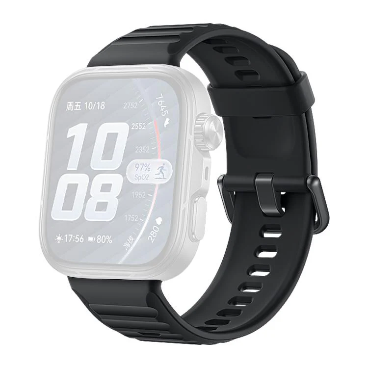 For Huawei Watch Fit 5 / Fit 5 Pro xDfind Sport Silicone Watch Band, Type:Black Buckle(Black) - Image 2