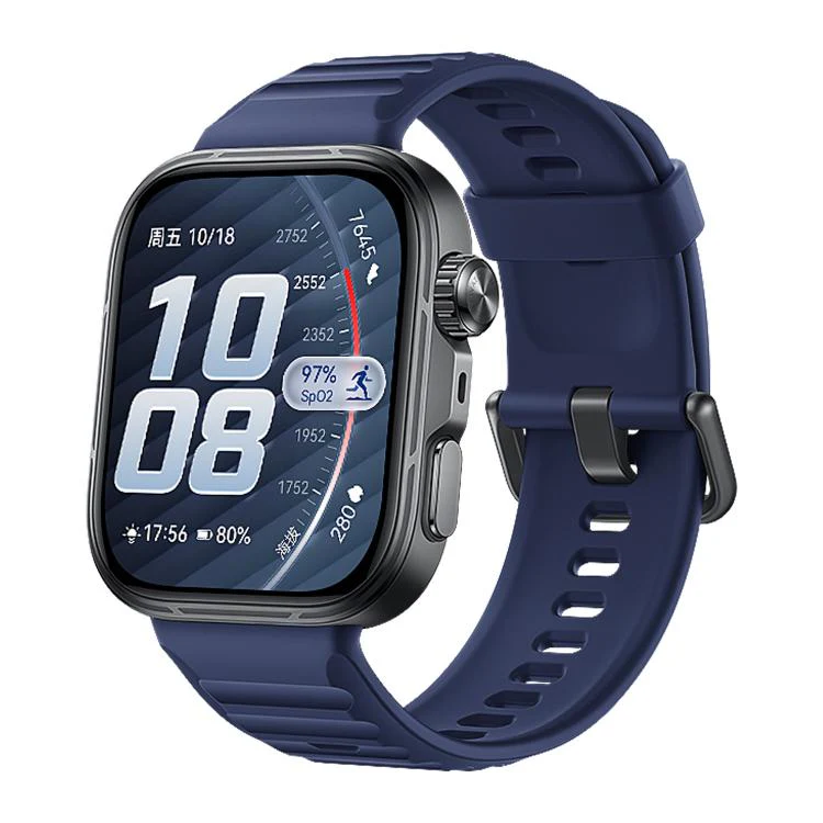 For Huawei Watch Fit 5 / Fit 5 Pro xDfind Sport Silicone Watch Band, Type:Black Buckle(Dark Blue)