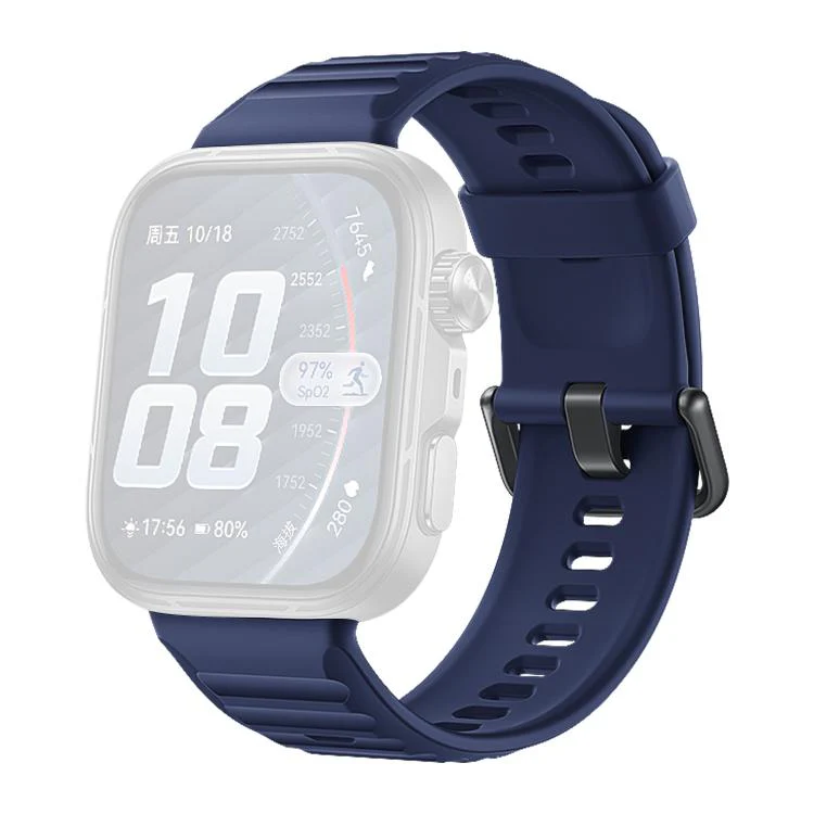 For Huawei Watch Fit 5 / Fit 5 Pro xDfind Sport Silicone Watch Band, Type:Black Buckle(Dark Blue) - Image 2