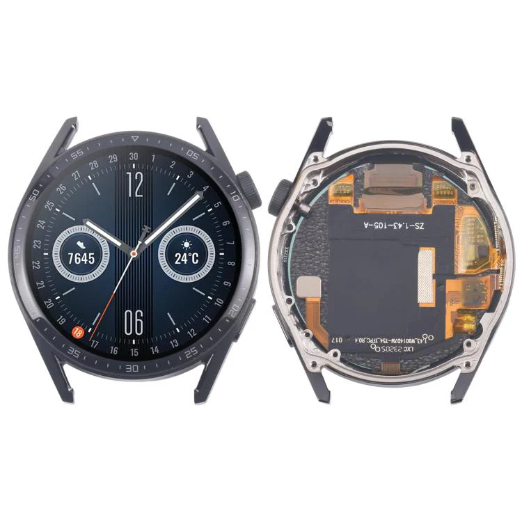 For Huawei Watch GT 3 46mm JPT-B19 Dual Cable LCD Screen Digitizer Full Assembly with Frame (Black)
