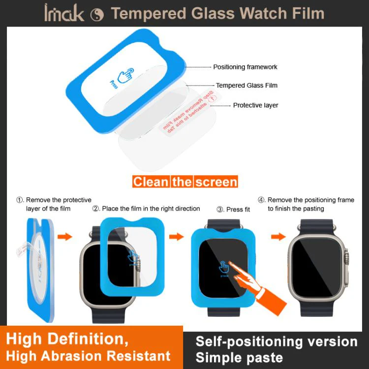 For Huawei Watch Kids X1 / X1 Pro imak Tempered Glass Watch Film, Self-positioning Version - Image 5