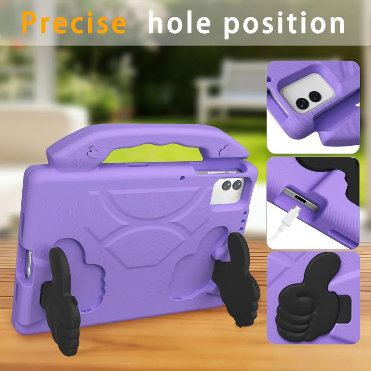 For Infinix XPad 30E 11 2026 Thumb Bracket EVA Shockproof Tablet Case(Light Purple) - Image 3