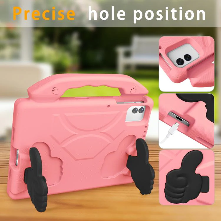 For Infinix XPad 30E 11 2026 Thumb Bracket EVA Shockproof Tablet Case(Pink Orange) - Image 3