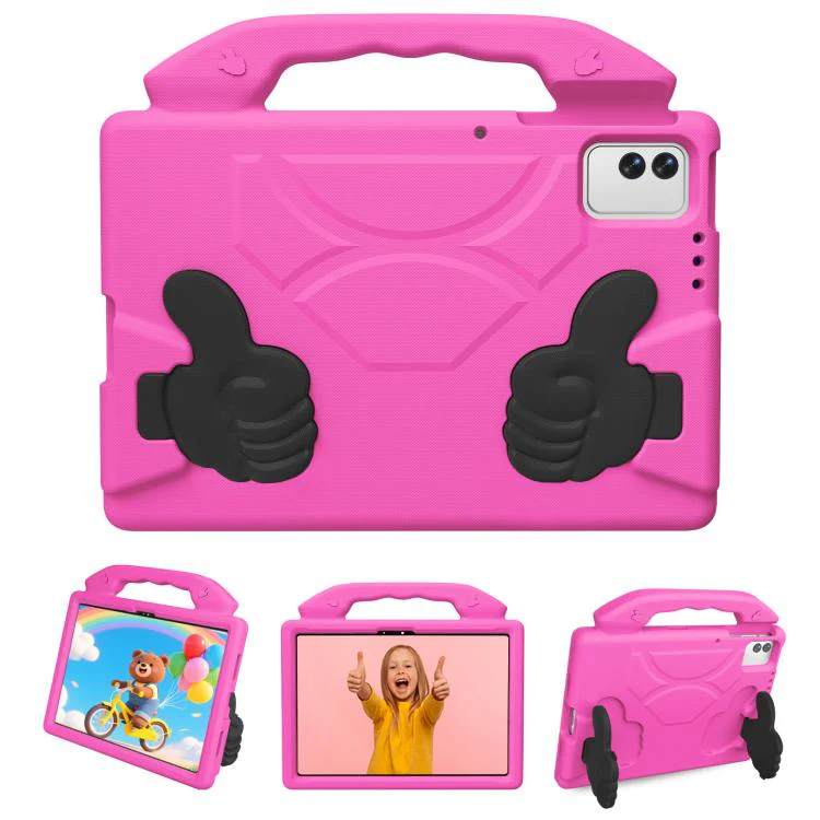 For Infinix XPad 30E 11 2026 Thumb Bracket EVA Shockproof Tablet Case(Rose Red) - Image 2