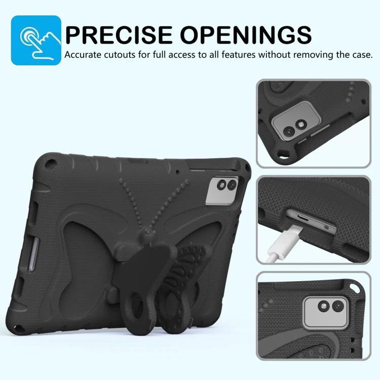 For infinix XPad 30E 11 Butterfly Bracket EVA Shockproof Tablet Case(Black) - Image 4
