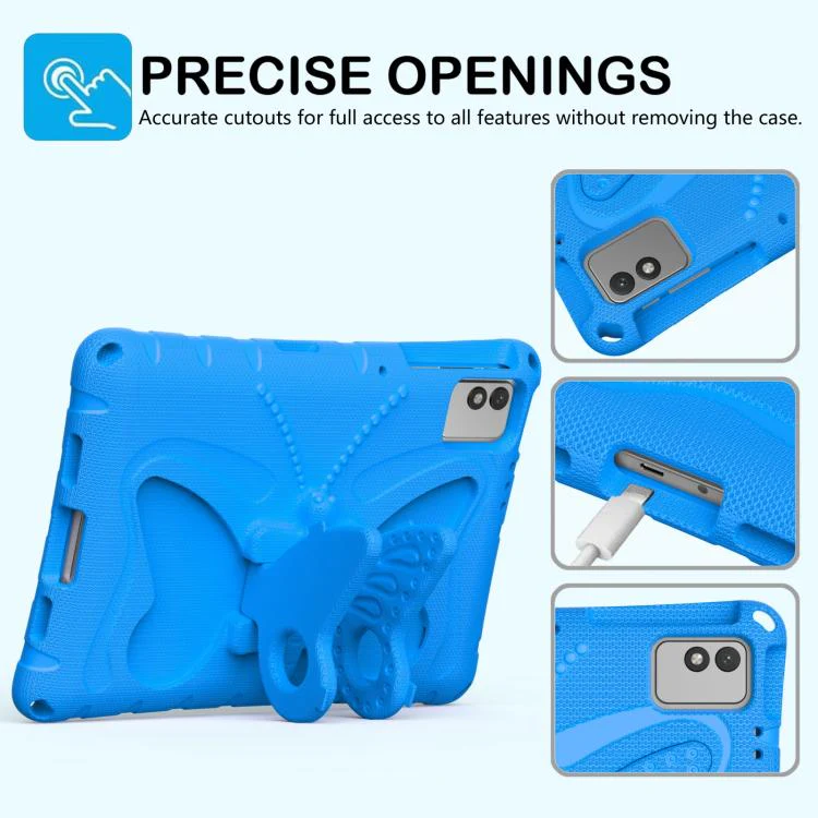 For infinix XPad 30E 11 Butterfly Bracket EVA Shockproof Tablet Case(Blue) - Image 4