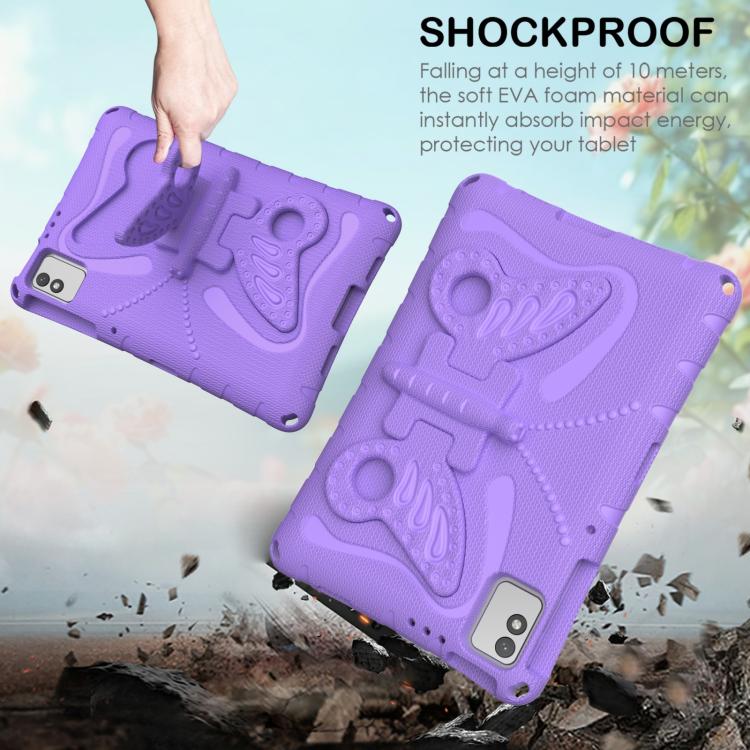 For infinix XPad 30E 11 Butterfly Bracket EVA Shockproof Tablet Case(Light Purple) - Image 3