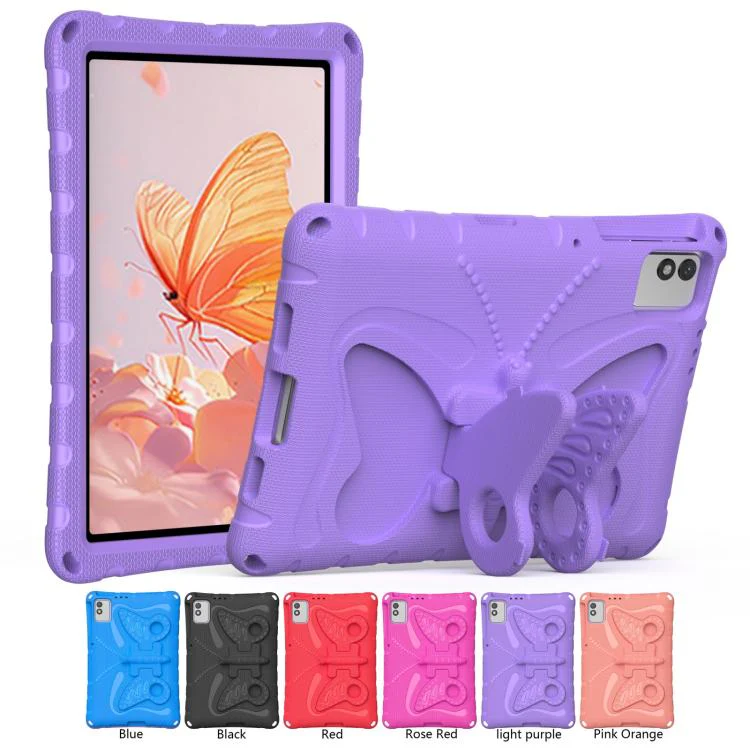 For infinix XPad 30E 11 Butterfly Bracket EVA Shockproof Tablet Case(Light Purple) - Image 7