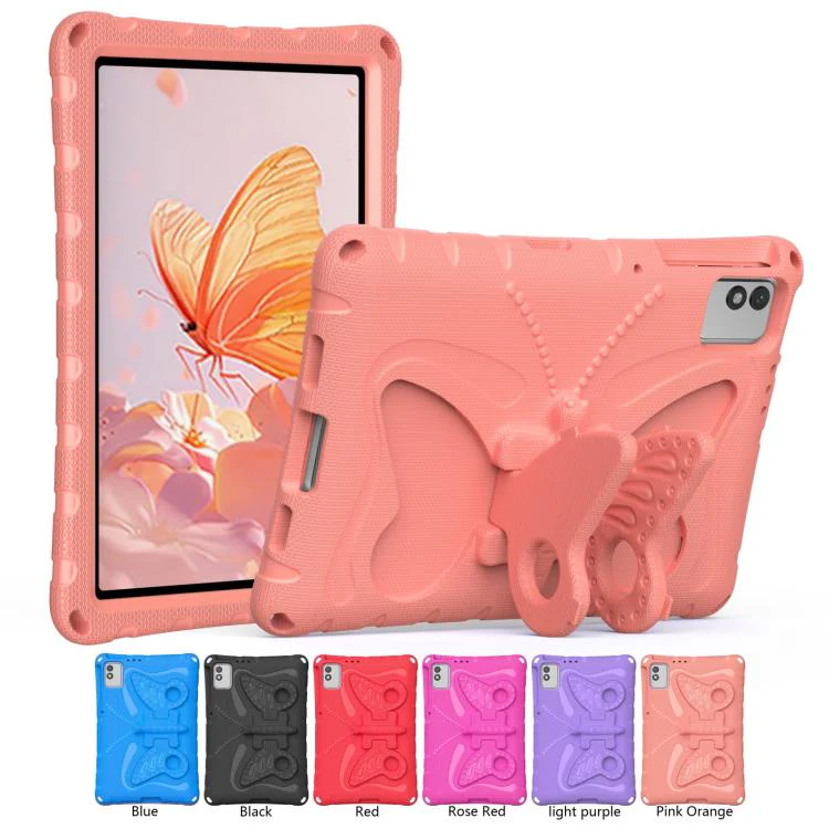 For infinix XPad 30E 11 Butterfly Bracket EVA Shockproof Tablet Case(Pink Orange) - Image 7