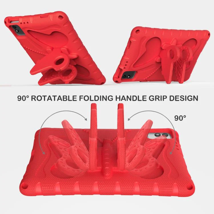 For infinix XPad 30E 11 Butterfly Bracket EVA Shockproof Tablet Case(Red) - Image 2
