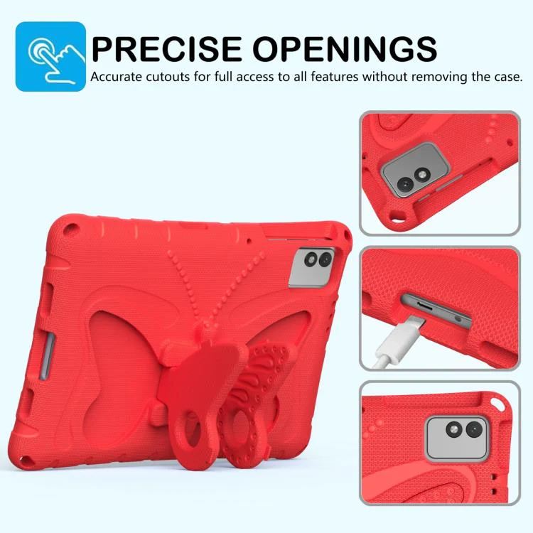 For infinix XPad 30E 11 Butterfly Bracket EVA Shockproof Tablet Case(Red) - Image 4