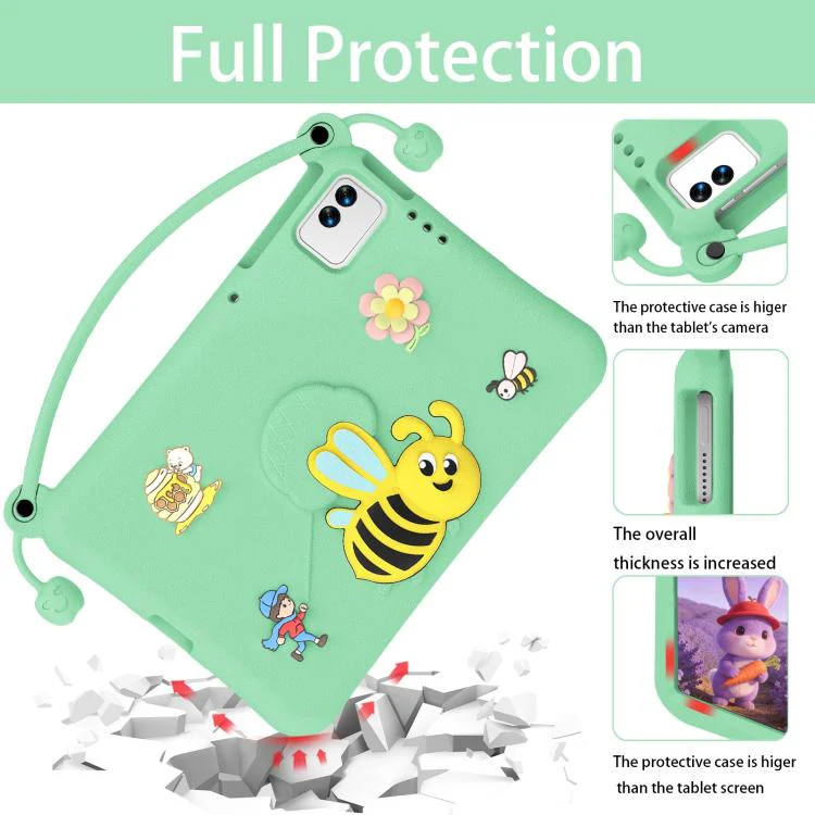 For infinix XPad 30E 11 Little Bee EVA Shockproof Tablet Case(Light Cyan) - Image 4