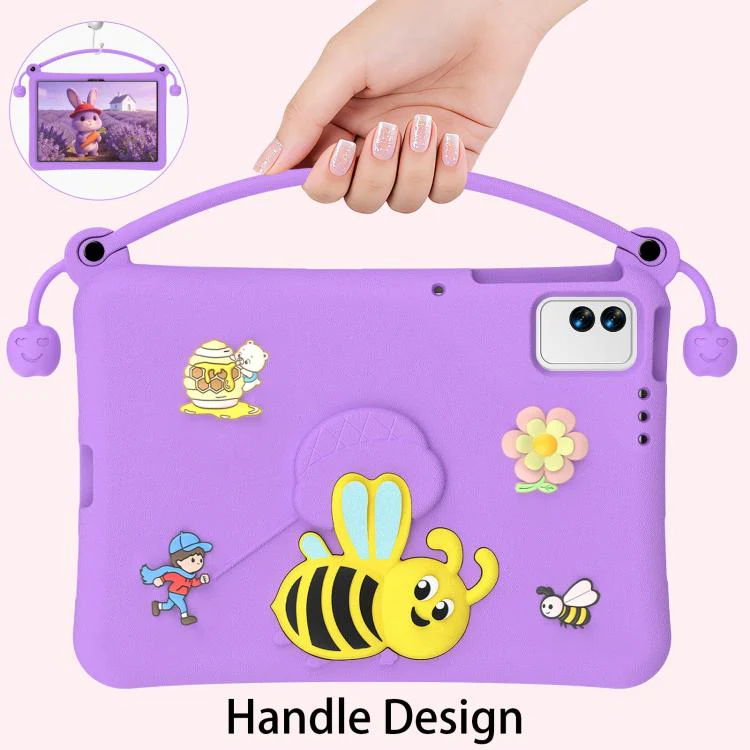 For infinix XPad 30E 11 Little Bee EVA Shockproof Tablet Case(Purple) - Image 3