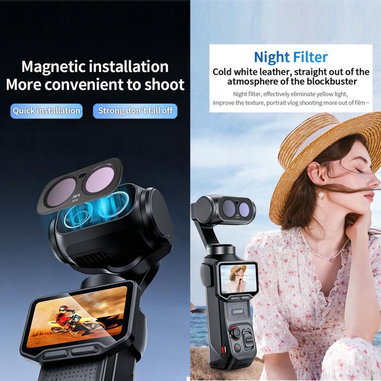 For Insta 360 Luna Ultra JSR CB Series Magnetic Camera Lens Filter, Filter:4 in 1 ND8-64 - Image 6