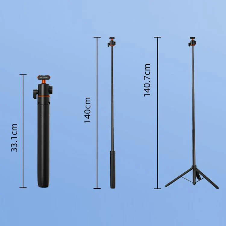 For Insta360 Ace Pro / 2 / X5 Flymile Quick-Release Selfie Extension Pole Tripod(Black) - Image 2
