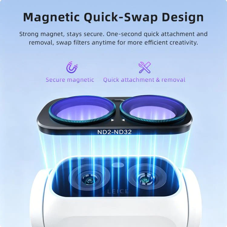 For Insta360 Luna Ultra aMagisn Magnetic Lens Filter Adj CPL/UV/Black Mist/VND2-32 - Image 4