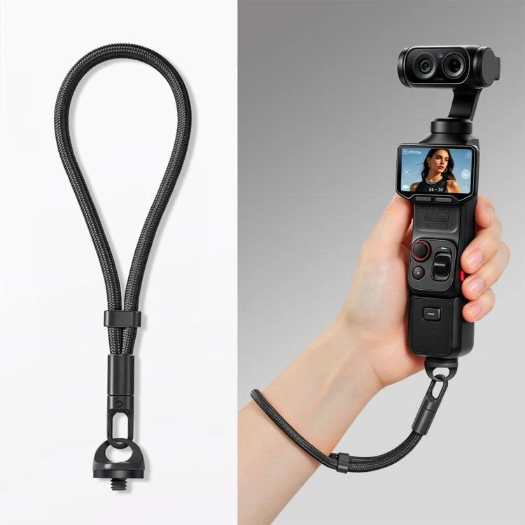 For Insta360 Luna Ultra Anti-Loss Self-Locking Adjustable Camera Wrist Lanyard(Classic Black)