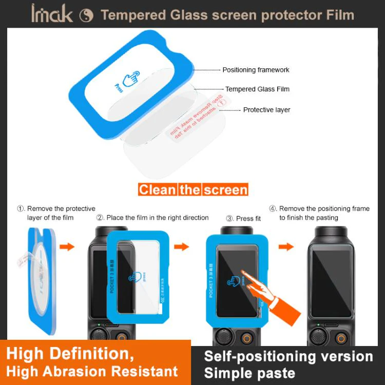 For Insta360 Luna Ultra imak Tempered Glass Film with Camera Lens Film, Self-positioning Version - Image 4