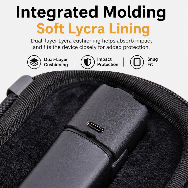 For Insta360 Luna Ultra Portable Carrying Case Hard EVA Travel Storage Bag with Carabiner(Black) - Image 4