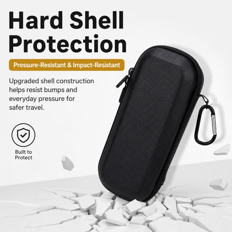 For Insta360 Luna Ultra Portable Carrying Case Hard EVA Travel Storage Bag with Carabiner(Black) - Image 5
