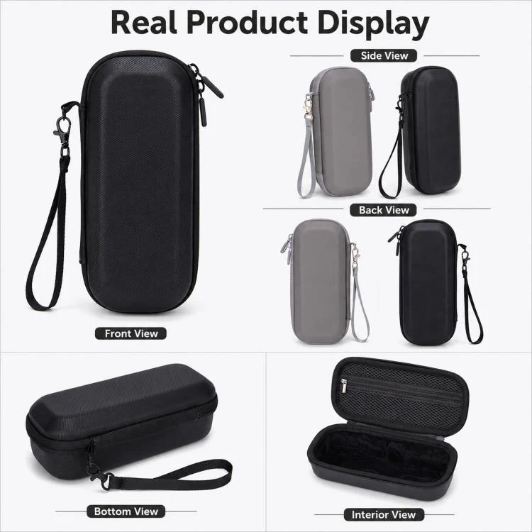 For Insta360 Luna Ultra Portable Carrying Case Hard EVA Travel Storage Bag with Carabiner(Black) - Image 7