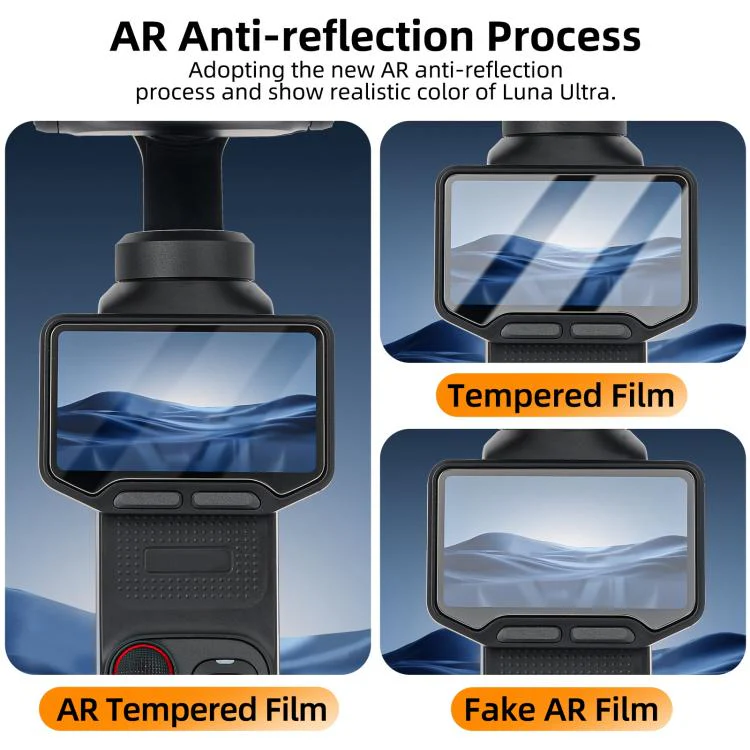 For Insta360 Luna Ultra Sunnylife Lens Screen Protector AR Anti-ReflectionTempered Glass Film(1 Set) - Image 4