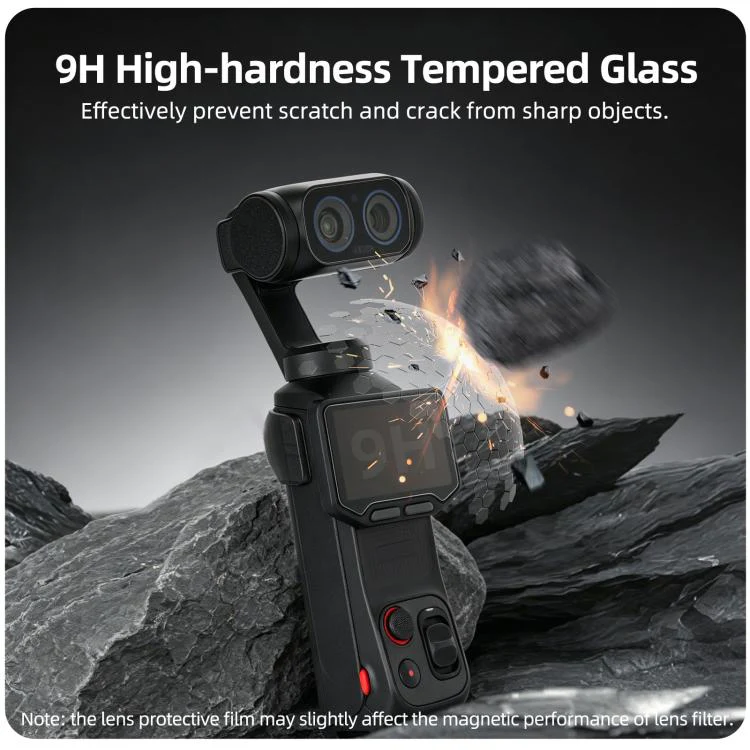 For Insta360 Luna Ultra Sunnylife Lens Screen Protector AR Anti-ReflectionTempered Glass Film(1 Set) - Image 7