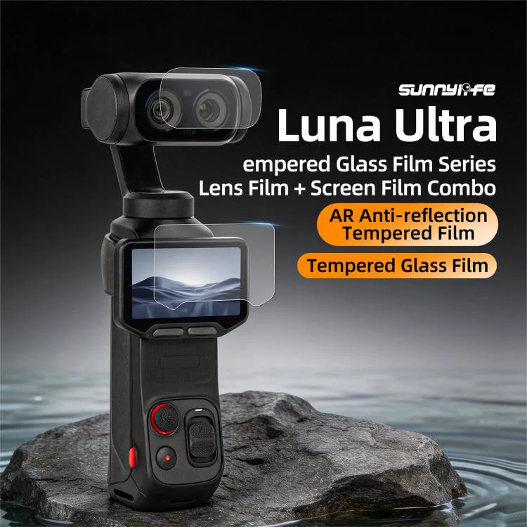 For Insta360 Luna Ultra Sunnylife Lens Screen Protector AR Anti-ReflectionTempered Glass Film(2 Sets) - Image 2