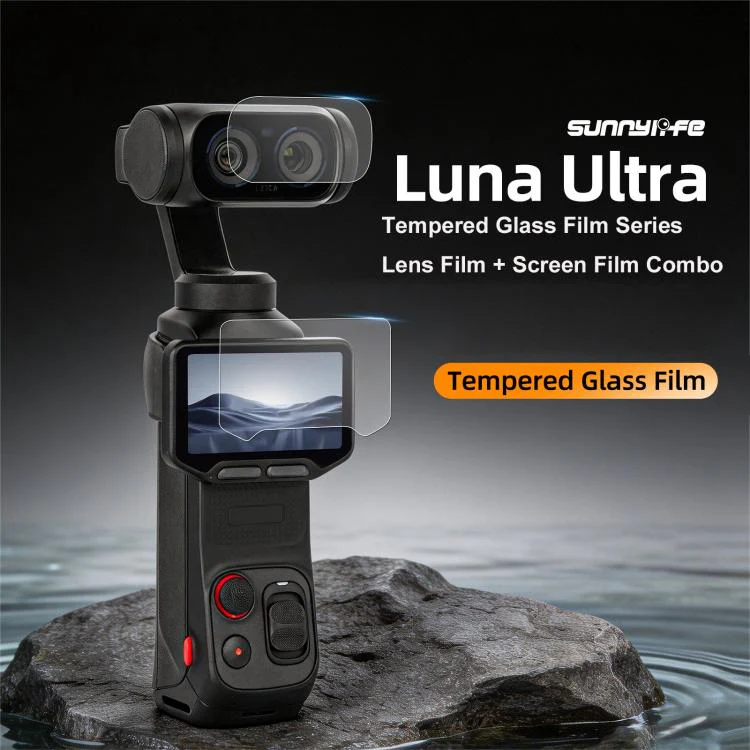 For Insta360 Luna Ultra Sunnylife Lens Screen Protector Tempered Glass Film(1 Set) - Image 3
