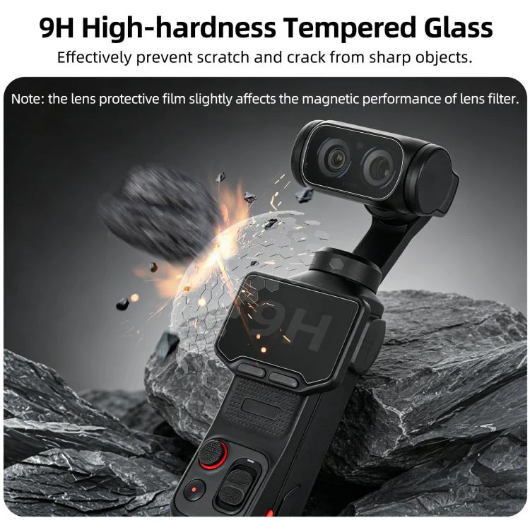 For Insta360 Luna Ultra Sunnylife Lens Screen Protector Tempered Glass Film(2 Sets) - Image 5