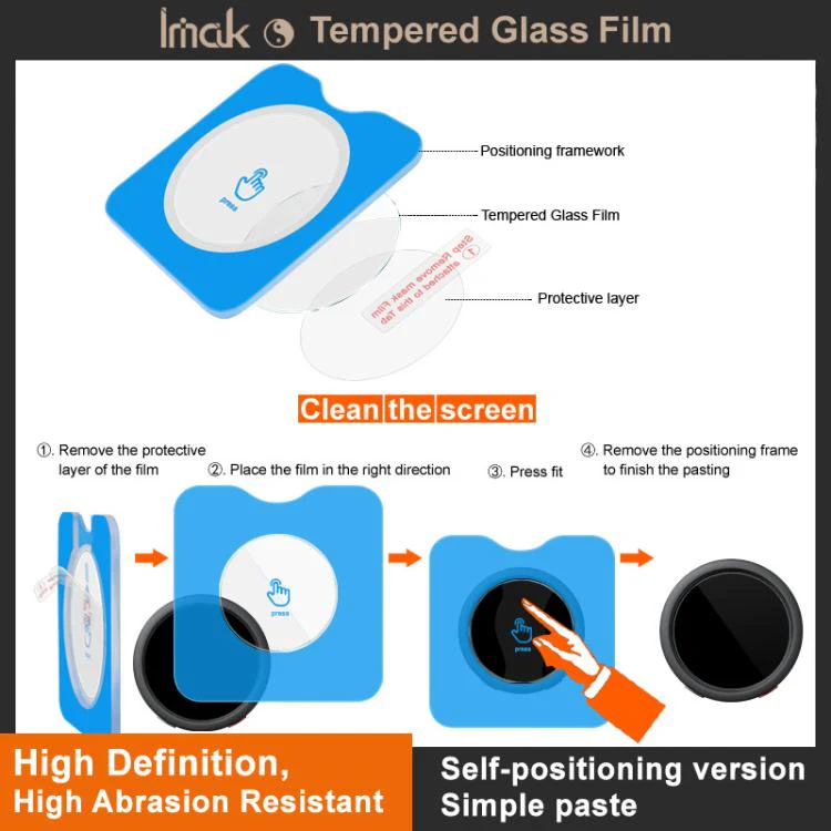 For Insta360 Mic Pro imak H Series Tempered Glass Film, Self-Positioning Version - Image 5