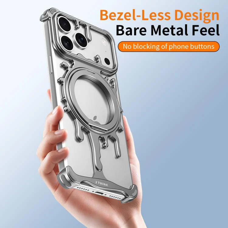 For iPhone 17 Pro J TRIBE Glacier Series Cooling 360-Degree Rotating Holder Magnetic Phone Case(Orange) - Image 6