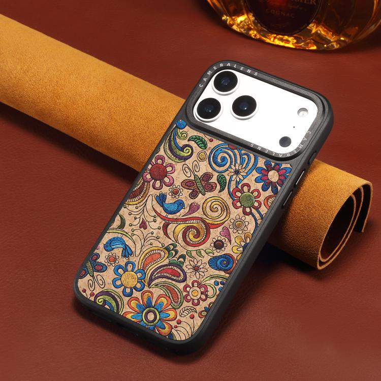 For iPhone 17 Pro Max Denior A28 Ethnic Embroider Pattern Style Magnetic Phone Case(Khaki) - Image 6