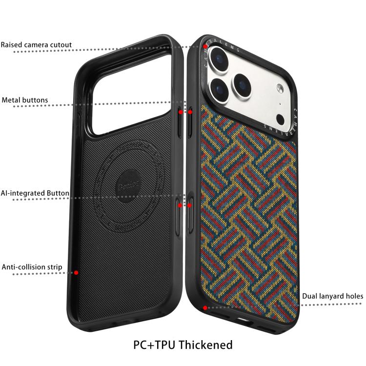 For iPhone 17 Pro Max Denior A28 Ethnic Embroider Pattern Style Magnetic Phone Case(Red) - Image 7