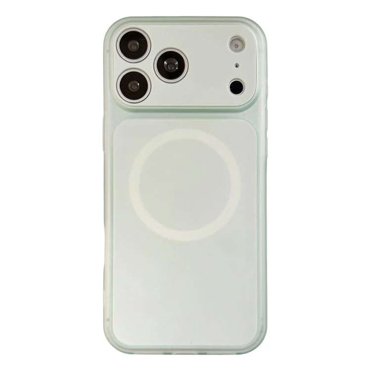 For iPhone 17 Pro Max Skin Feel Frosted Liquid Silicone Magnetic Phone Case(Green)