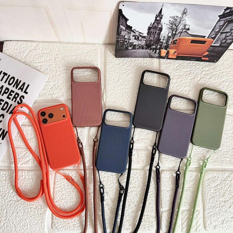 For iPhone 17 Pro Max Tech Fabric Texture Magnetic Phone Case with AI Button & Crossbody Strap(Green) - Image 2
