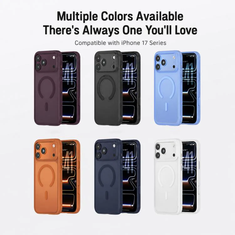 For iPhone 17 Pro Max Textured Non-slip Shockproof Magnetic Phone Case(Purple) - Image 11