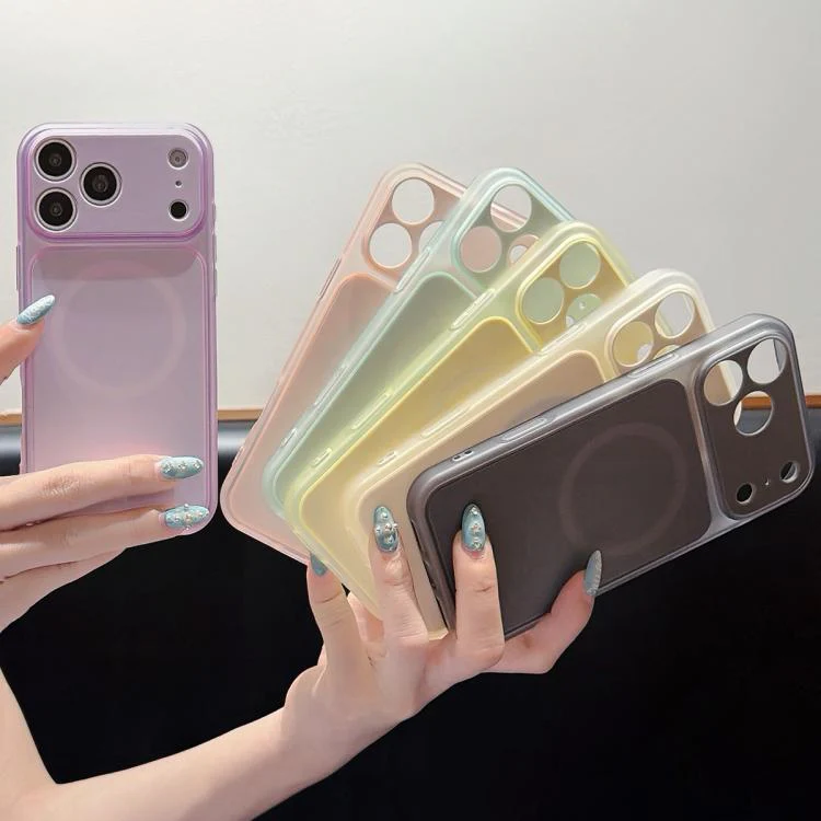 For iPhone 17 Pro Skin Feel Frosted Liquid Silicone Magnetic Phone Case(Pink) - Image 7