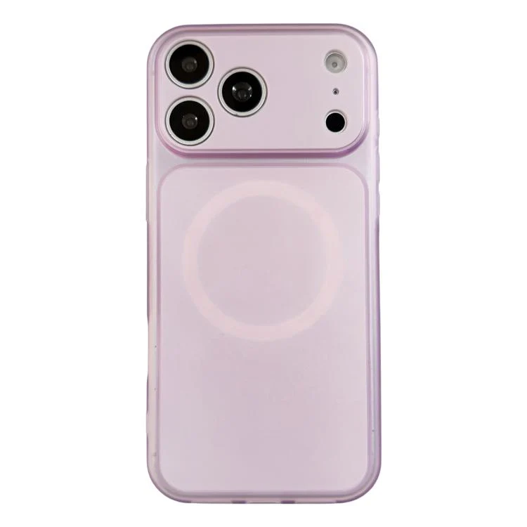 For iPhone 17 Pro Skin Feel Frosted Liquid Silicone Magnetic Phone Case(Purple)