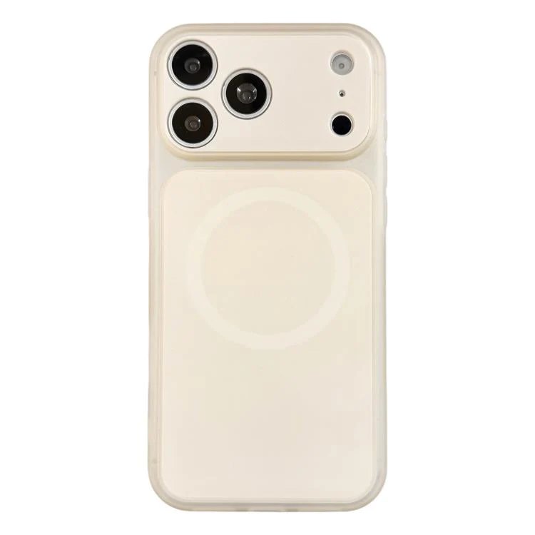 For iPhone 17 Pro Skin Feel Frosted Liquid Silicone Magnetic Phone Case(White)
