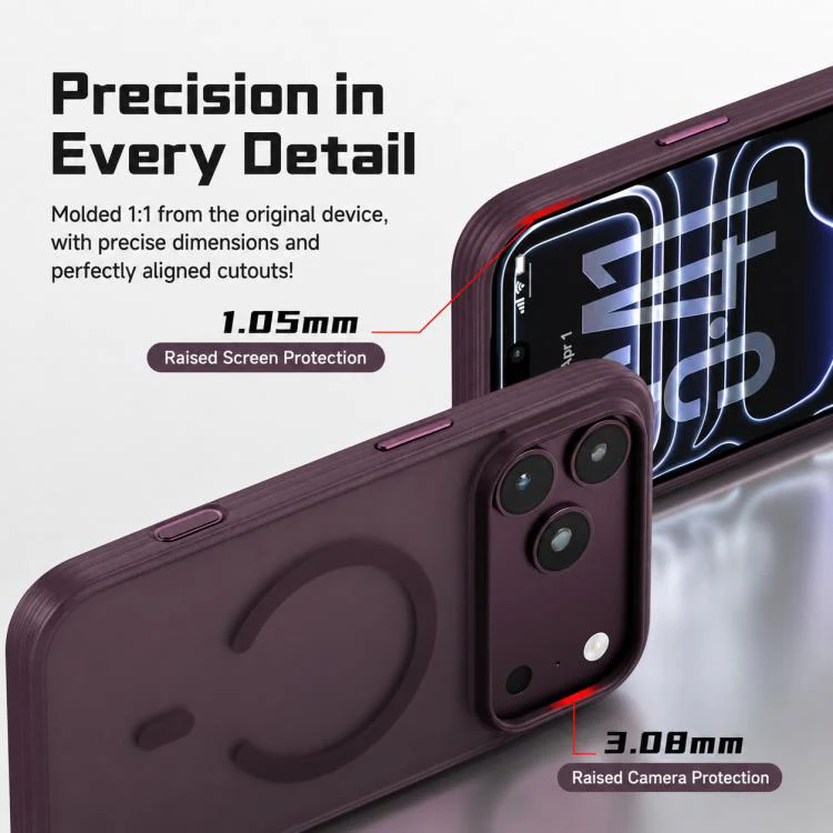 For iPhone 17 Pro Textured Non-slip Shockproof Magnetic Phone Case(White) - Image 9