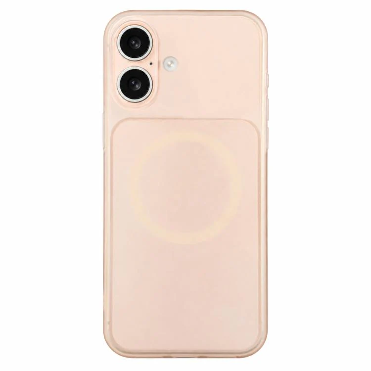 For iPhone 17 Skin Feel Frosted Liquid Silicone Magnetic Phone Case(Pink)