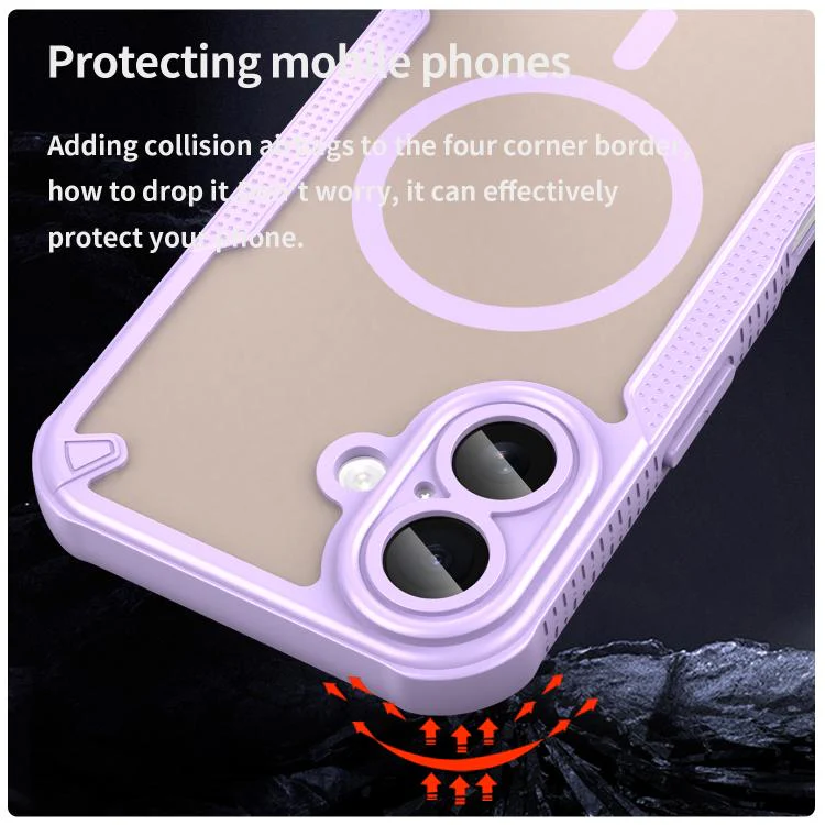For iPhone 18 Armor Glaze MagSafe Magnetic Phone Case(Purple) - Image 4